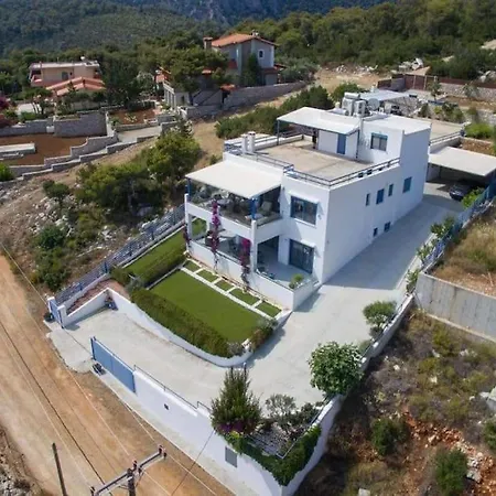 Villa White-blue Luxury 1 Pefkali