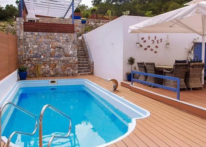 Villa White-blue Luxury 1 Pefkali